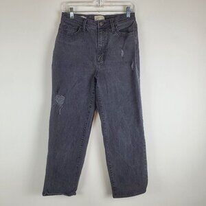 UNIVERSAL Thread 6 Vintage Straight Black Denim‎ Jeans Distressed